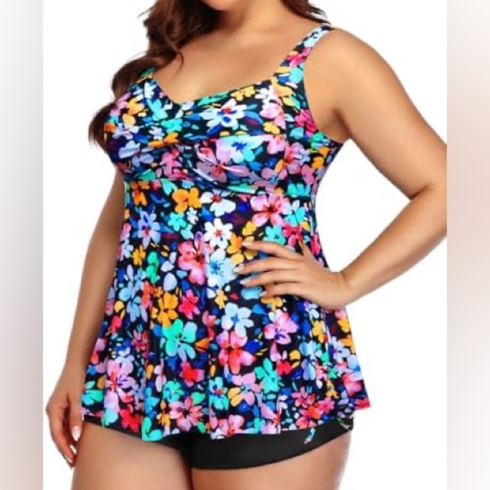 Floral Tankini Swim Set - Picture 3 of 5